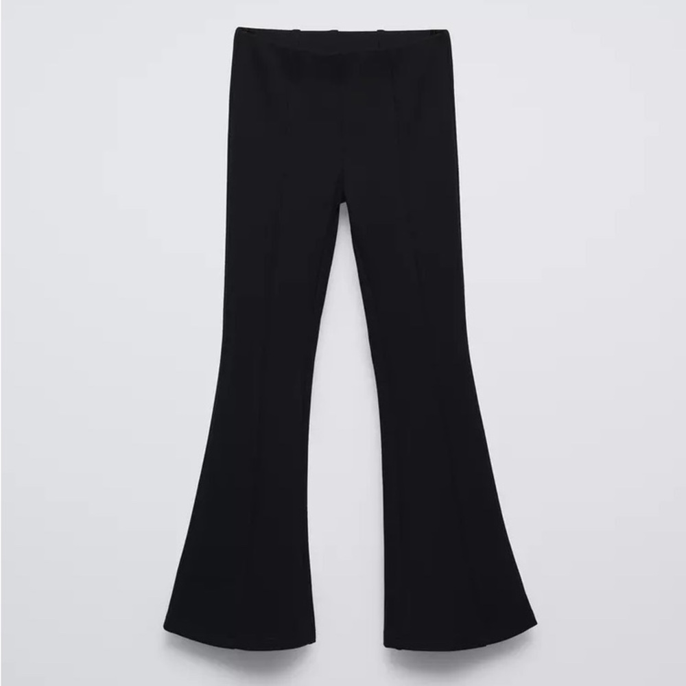 Zara Black Flare Boot Cut Pants - KNIT